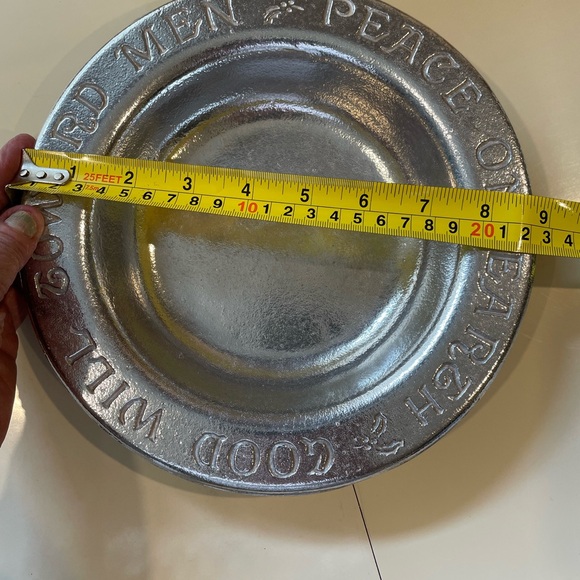 NWOT pewter metal Christmas bowl - Picture 6 of 6